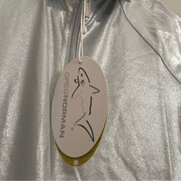 Greg Norman silver metallic solar XP extreme sun protection long sleeve pullover - Picture 4 of 10